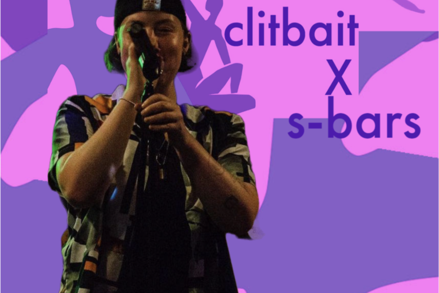 Text reads: "clitbait x s-bars" with an image of s-bars performing